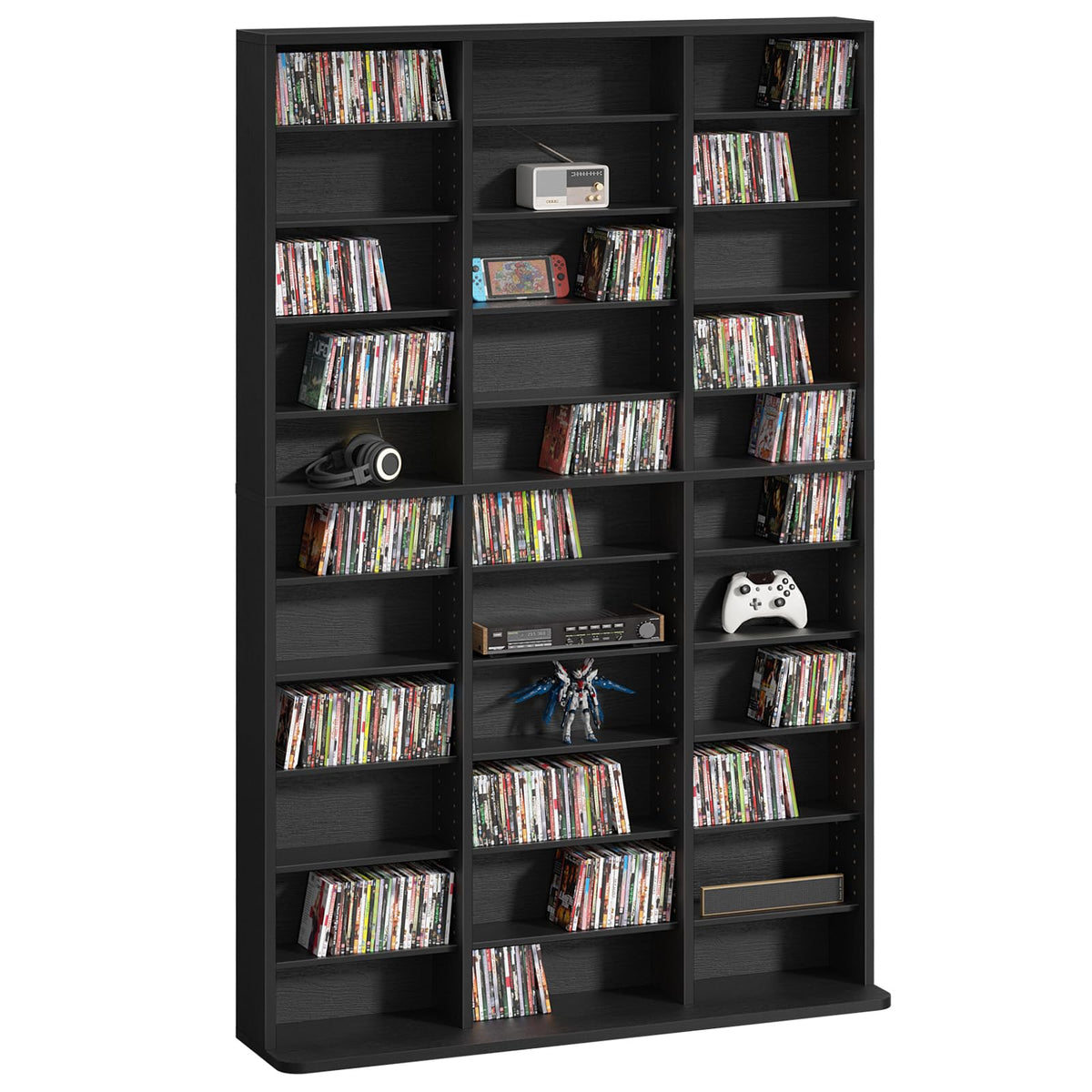 Black 11 Tier Display Cabinet W90716