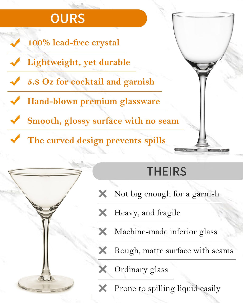 Set of 2 Cocktail Glasses L440