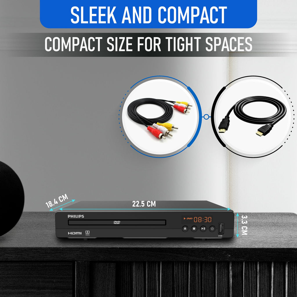 DVD Player with HDMI Port 1080P All Region USB Input Remote Control U853