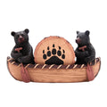 Set of 4 Rustic Bear Canoe Coasters L626