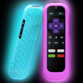 Silicone Remote Cover, 2-Pack, Glow in the Dark, Blue/Purple B636