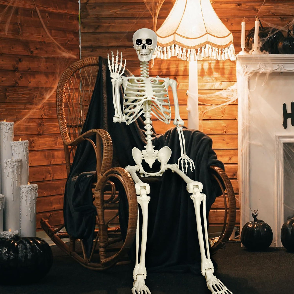 5.4FT Posable Skeleton Decorations Q677375