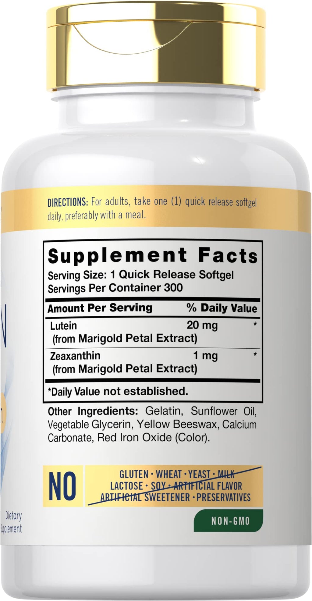 Lutein and Zeaxanthin 20mg 300 Softgels L8297