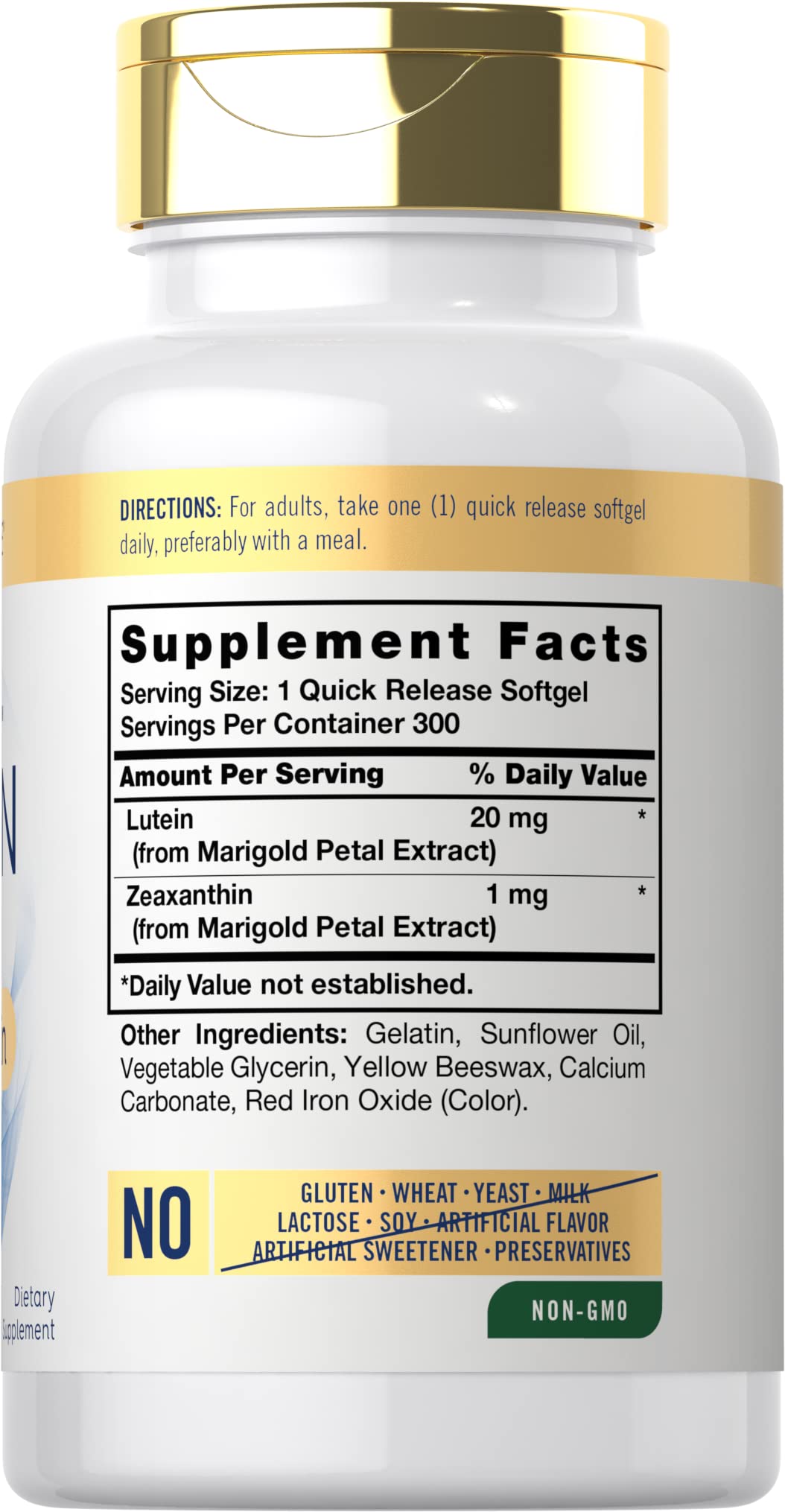 Lutein and Zeaxanthin 20mg 300 Softgels L8297