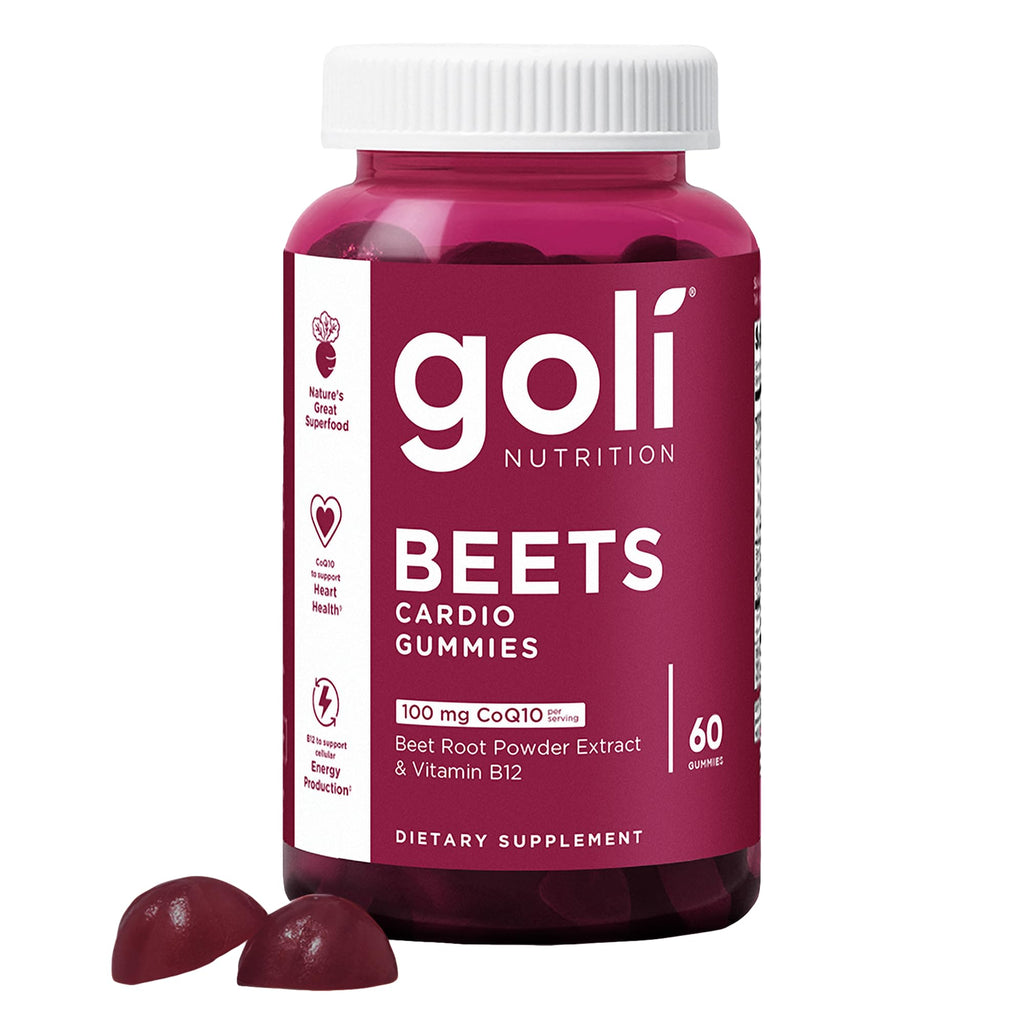 Beets Cardio Gummy 60 Count CoQ10 Beet Root Extract Vegan Gluten-Free E698147