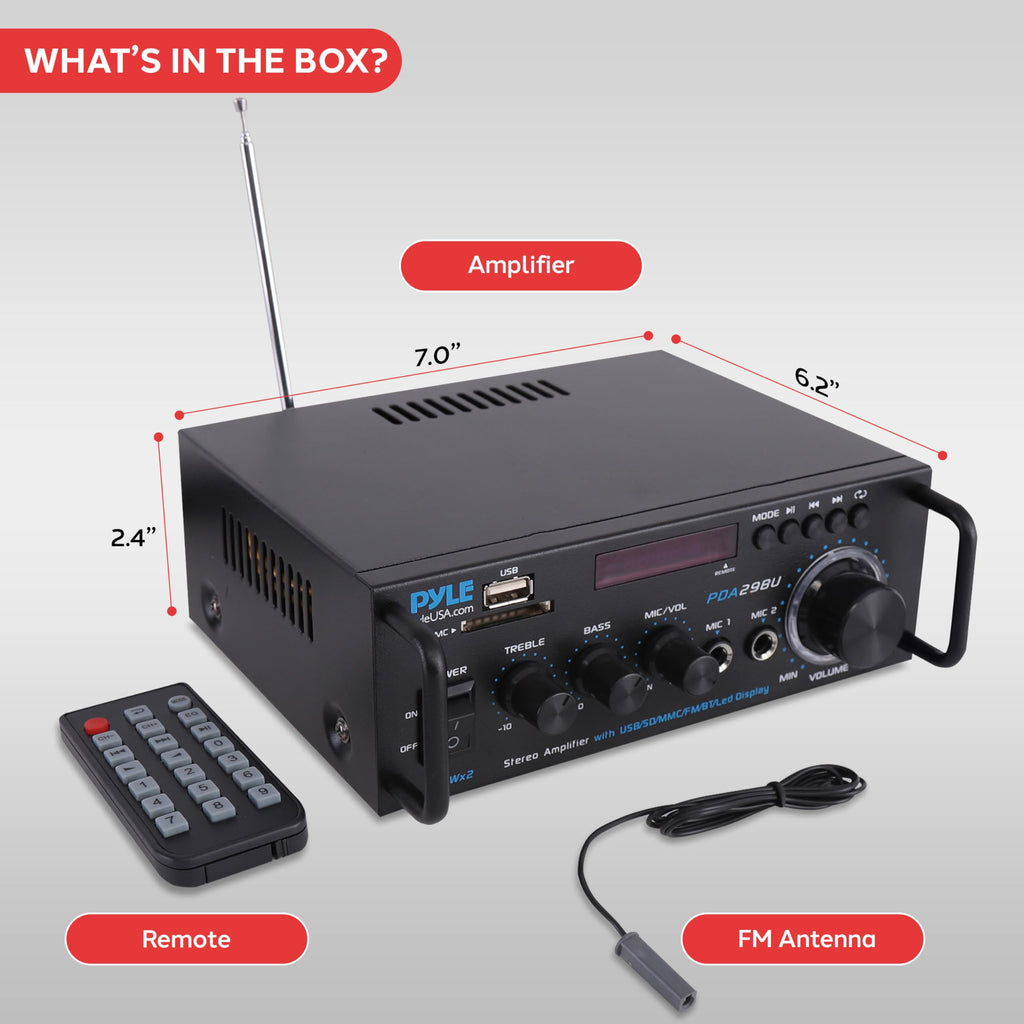 200W 2-Channel Bluetooth Stereo Power Amplifier L11149