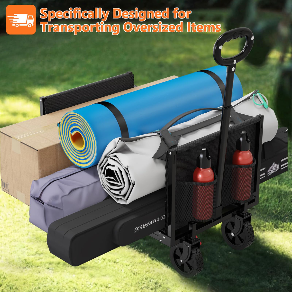 3 in 1 Foldable Wagon Cart with Sturdy Wheels Y9983