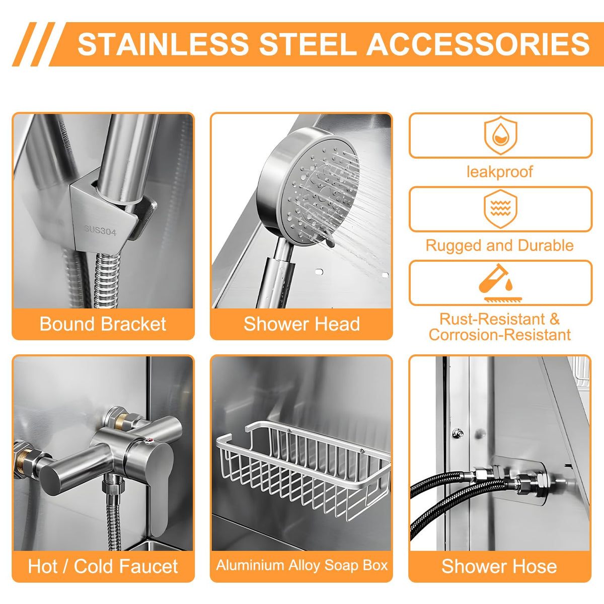Stainless Steel 304 Dog Grooming Tub with Stairs and Faucet H360