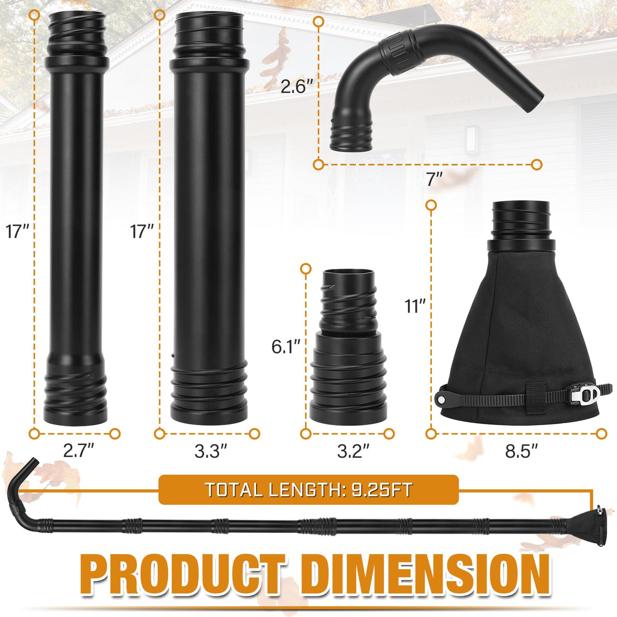 Leaf Blower Attachment with Reflector W387646