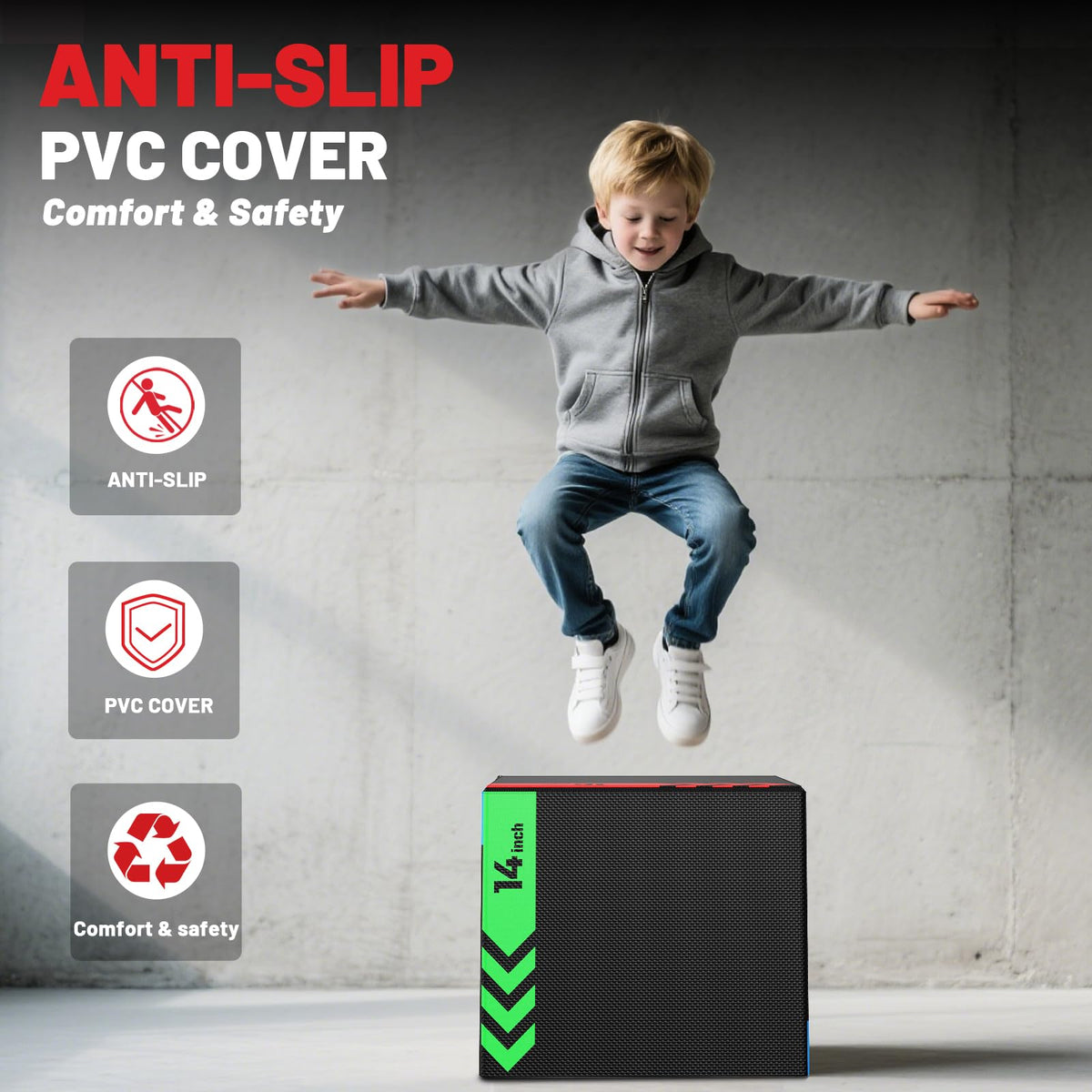 3-in-1 Anti-Slip High-Density Foam Jump Box A2734