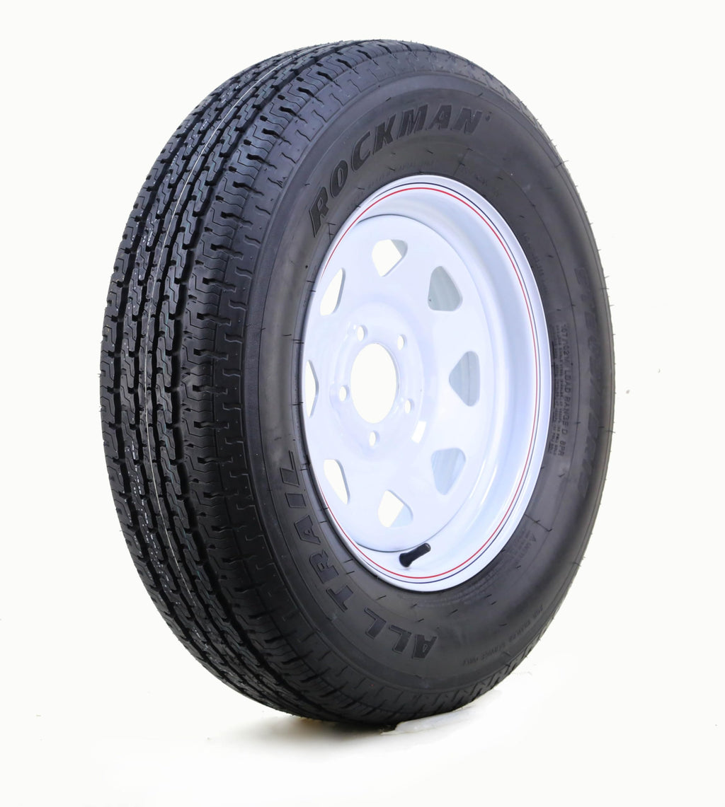 Trailer Tire & Wheel ST205/75R15 8-Ply White Spoke Rim S330054