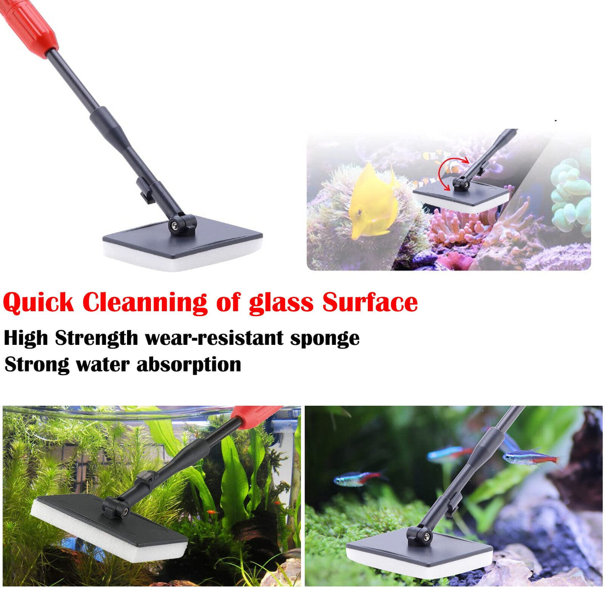 Carbon Fiber 5 in 1 Aquarium Cleaning Tool Kit V477