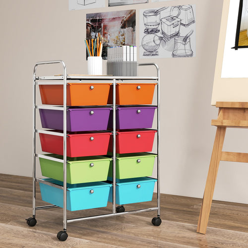 10 Drawer Rolling Storage Cart U96368