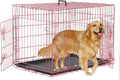 36 Inch Foldable Metal Dog Crate with Double Doors C2765