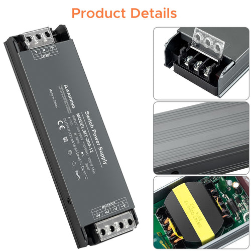 12V 200W LED Power Supply 16.6A F655362