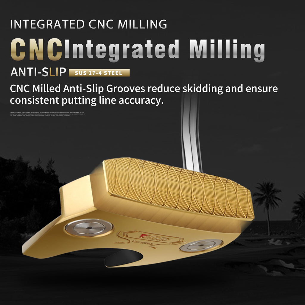 CNC-Milled Low-CG Golf Putter with Alignment Line & Oversized Grip W956