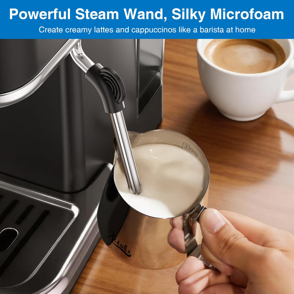 Espresso Machine with Grinder, PID & Programmable Settings, Black T9119
