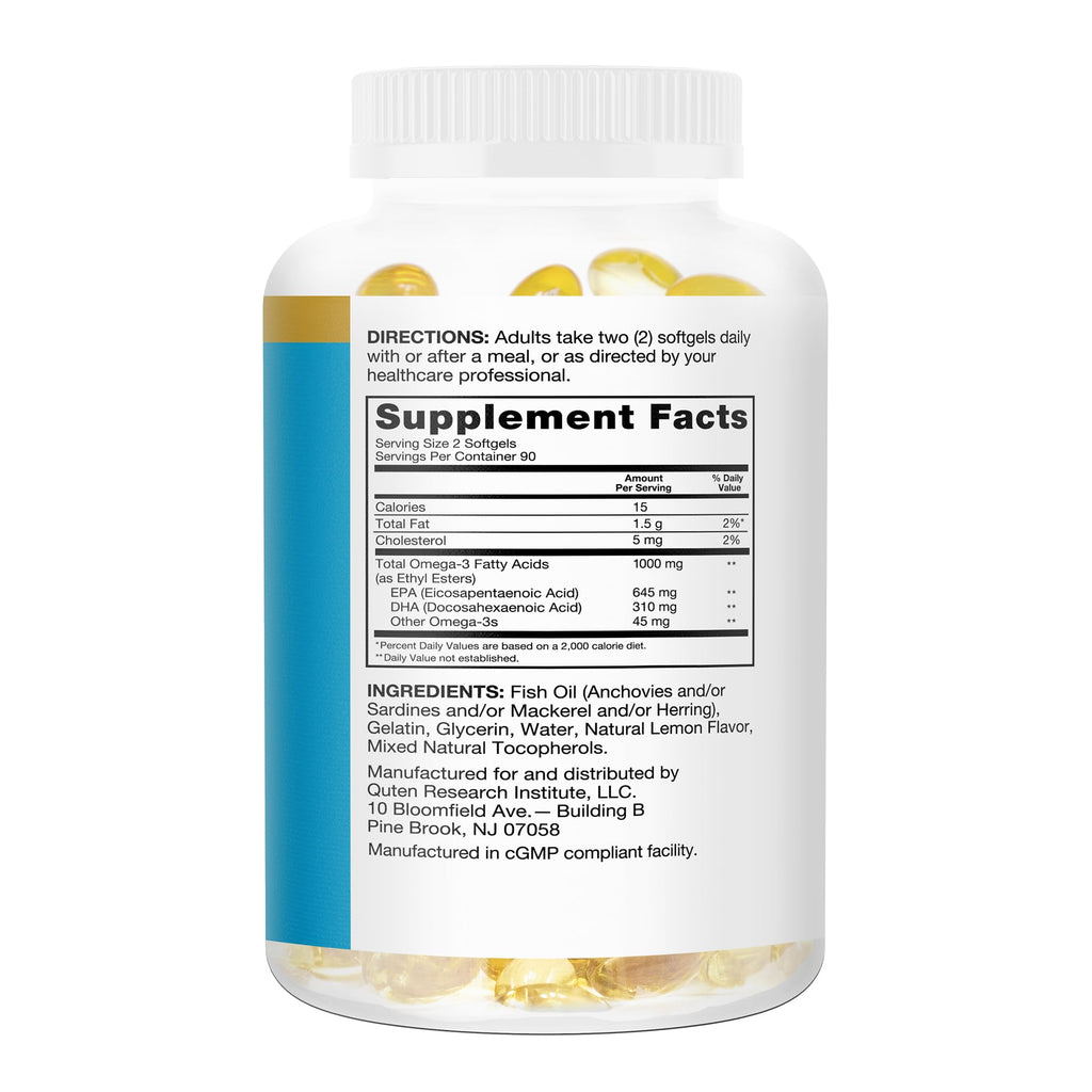 Omega-3 Fish Oil Mini Softgels 1000mg EPA DHA 180ct J4860