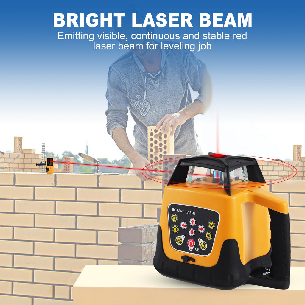 Red Beam Rotary Laser Level Kit with Tripod B317928