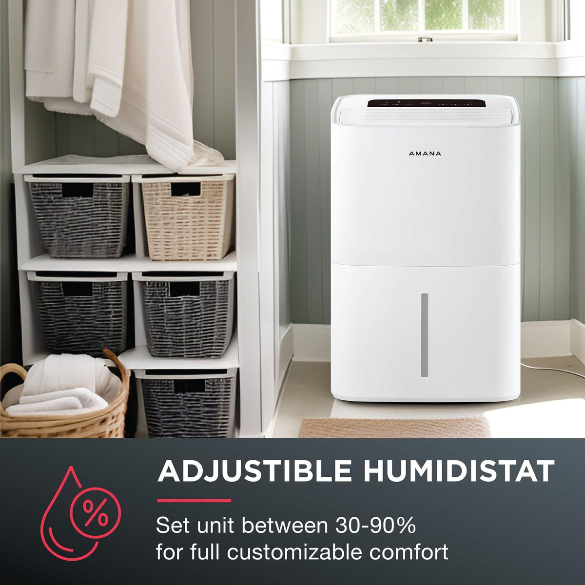 50-Pint Dehumidifier with 3 Speeds and Timer T944115