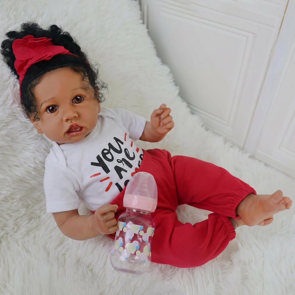 20-Inch African American Reborn Baby Doll M476