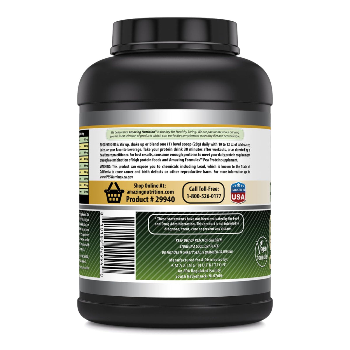 Unflavored Pea Protein Supplement 5 LB B950