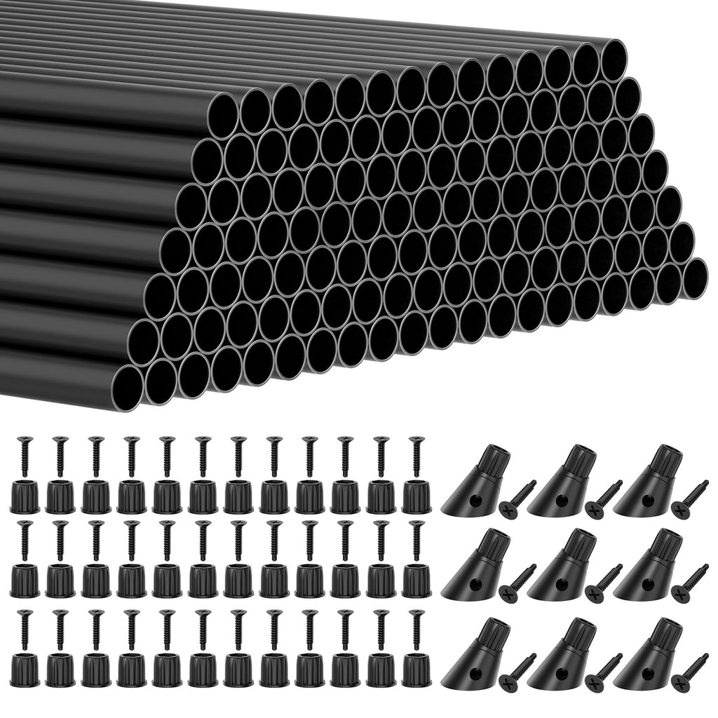 26" Black Aluminum Deck Balusters 120 Pack Q366534