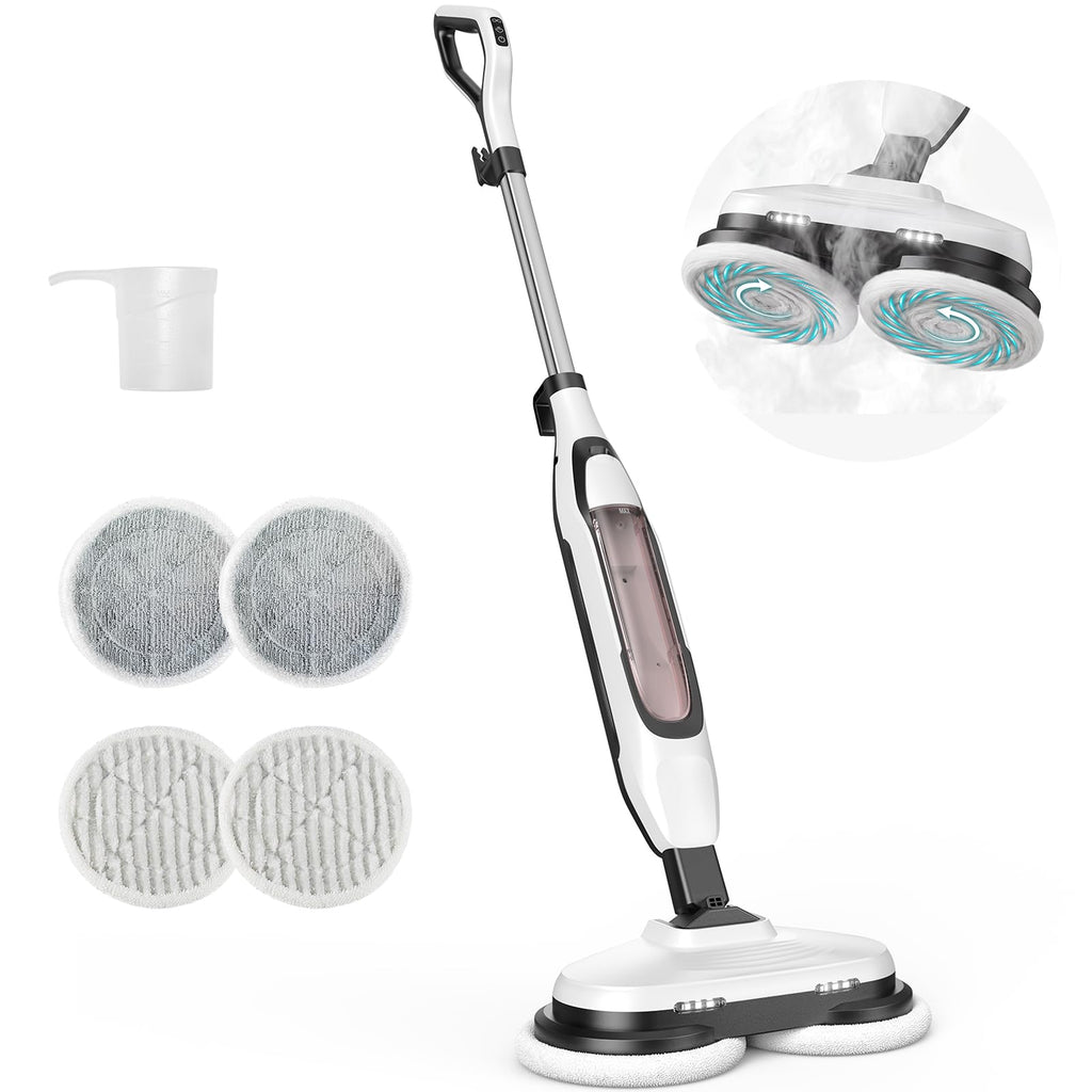 Steam Mop with Rotating Pads and 4 Cleaning Modes T676358