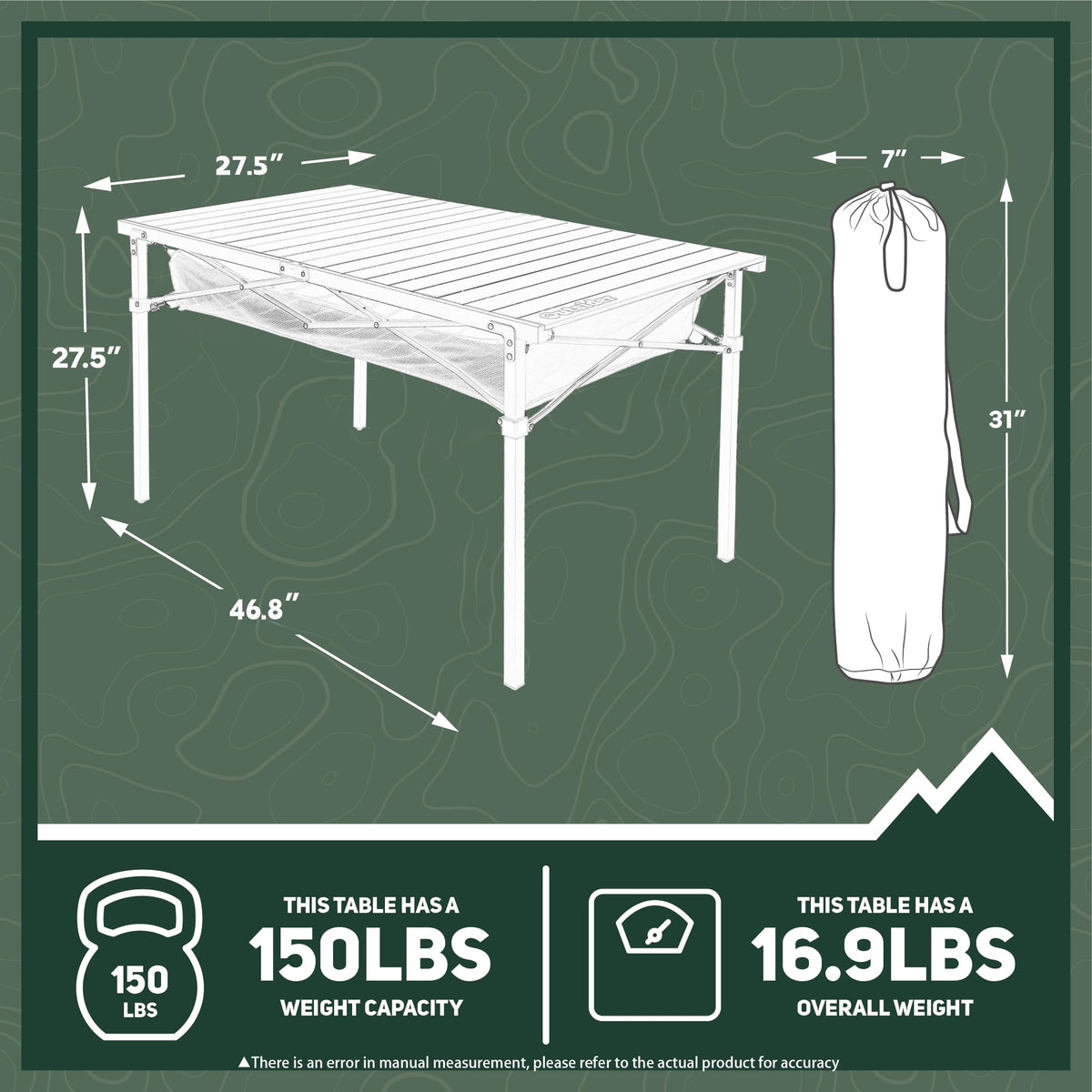 Portable Aluminum Camping Table G4341