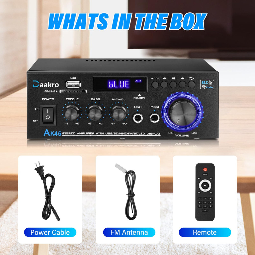 300W Bluetooth 5.1 Stereo Audio Amplifier N956