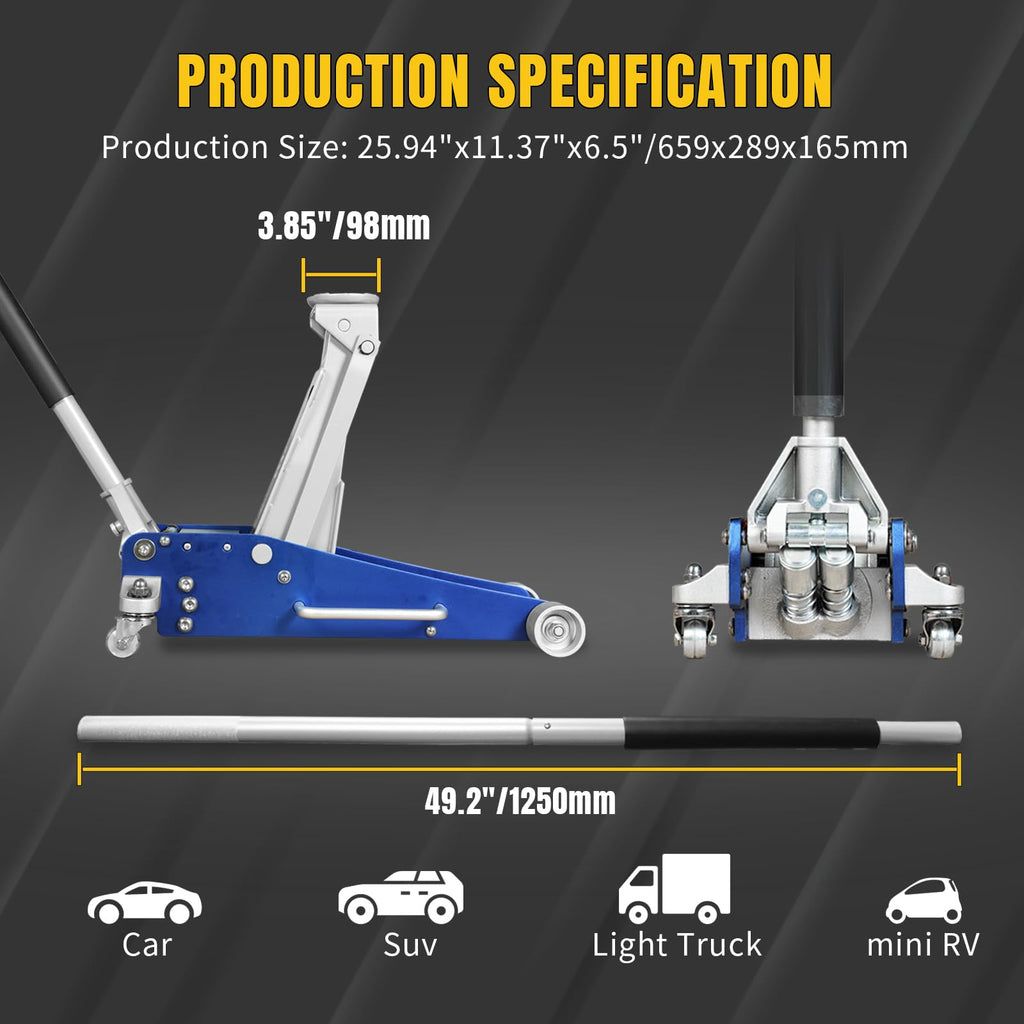 2.5 Ton Aluminum and Steel Floor Jack O9988