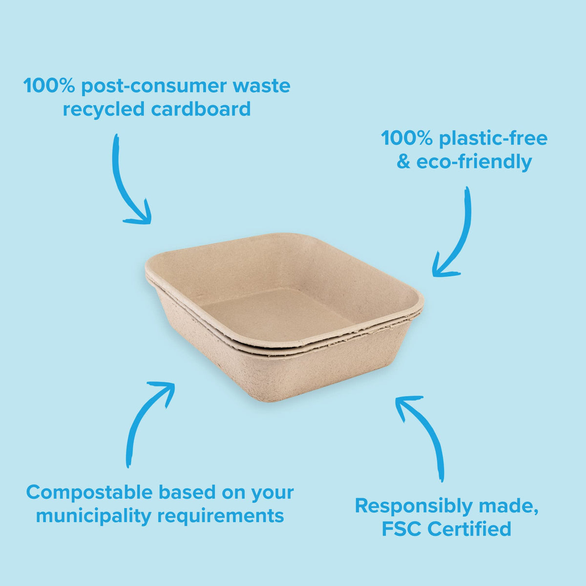 Large Disposable Cat Litter Box + Disposable Litter Scooper K131923