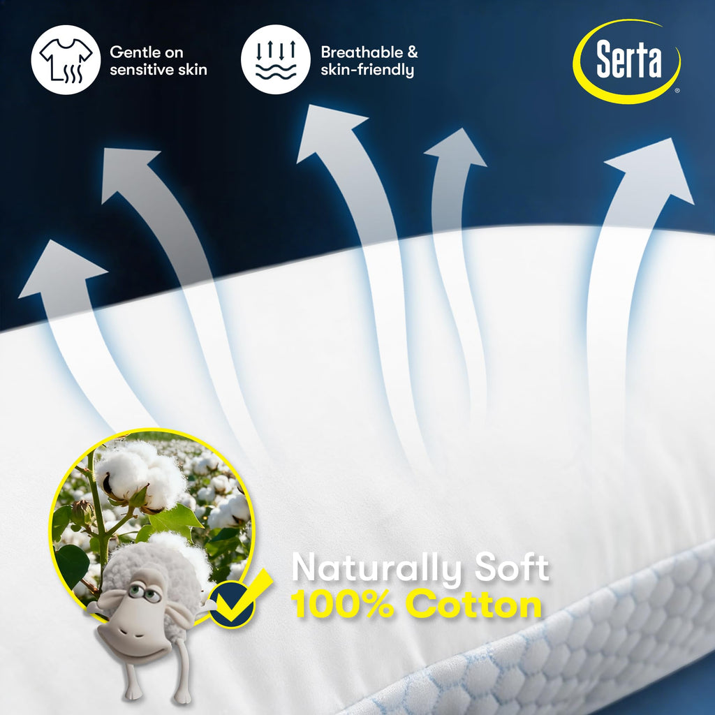 Queen Size Set of 2 Cooling Bed Pillows T424