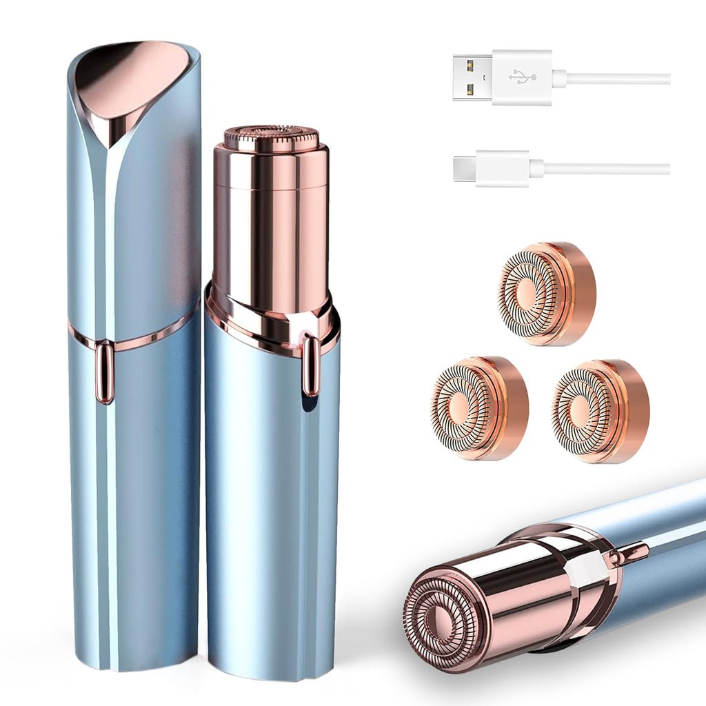Facial Hair Removal USB Rechargeable 3 Replacement Heads W5335