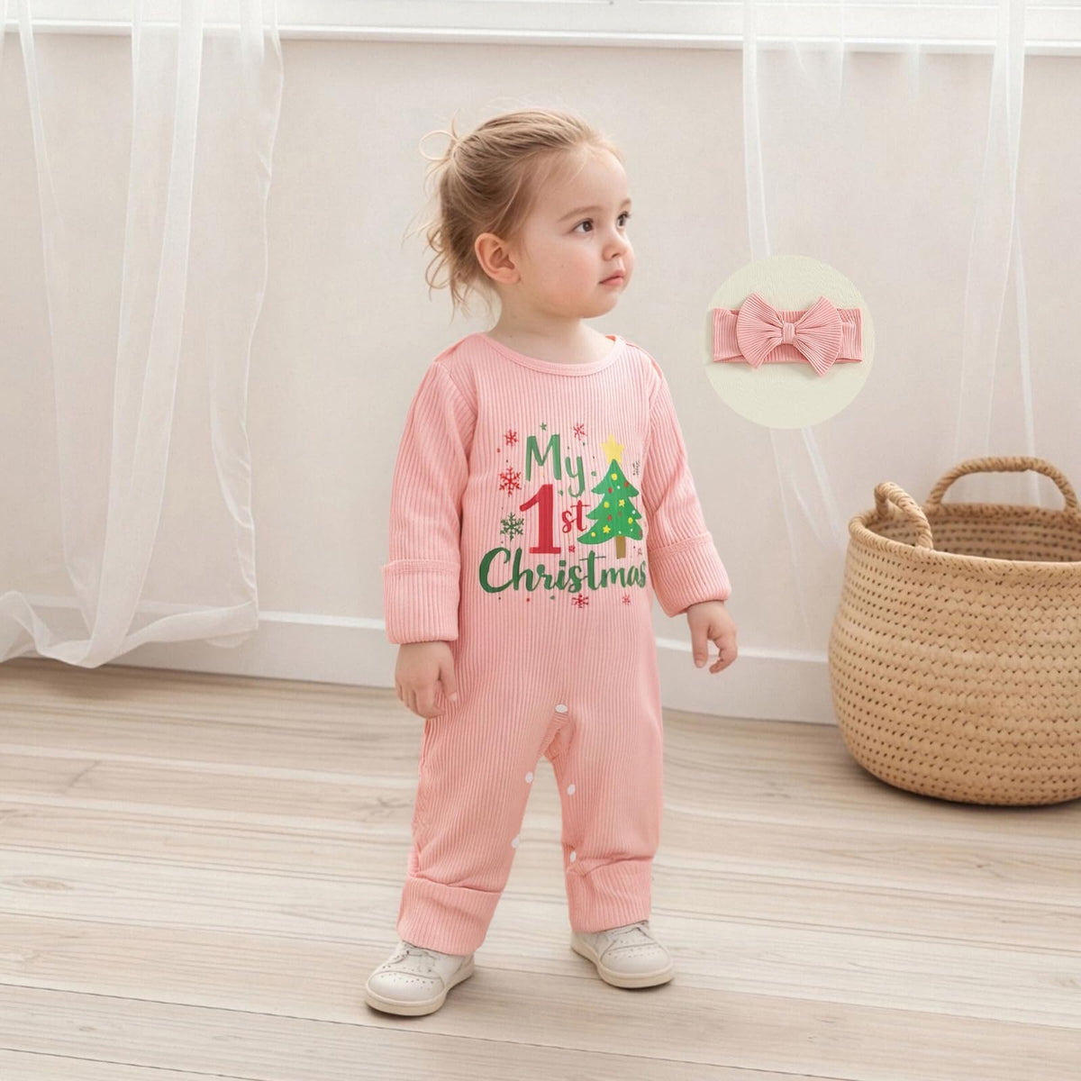 Christmas Tree Long Sleeve Romper Jumpsuit M995