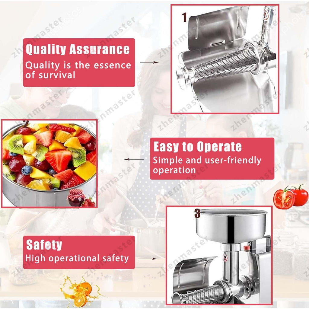 450W Stainless Steel Tomato Strainer with Seed Separator S1770
