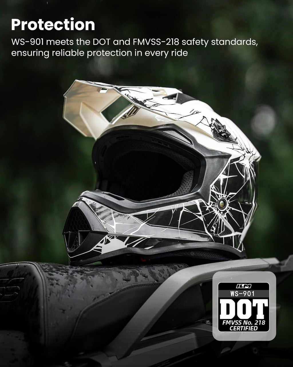 DOT Approved Full Face Motocross Helmet Q97353