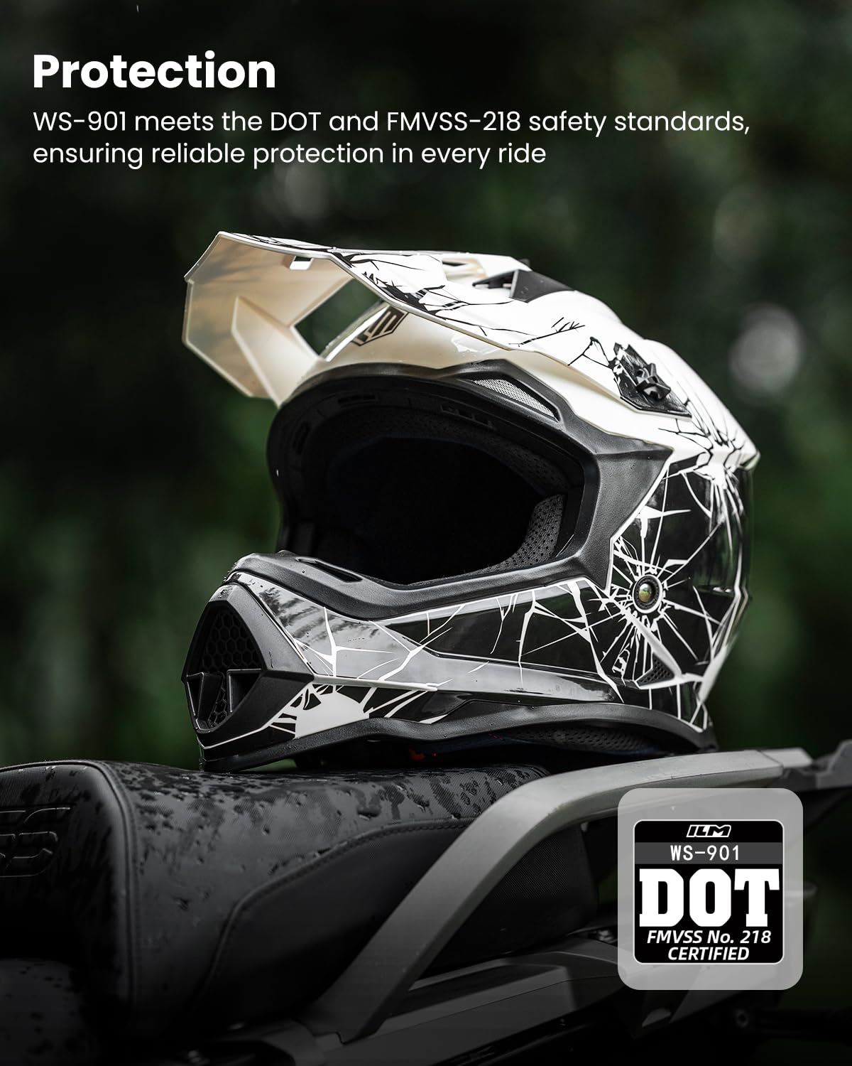 DOT Approved Full Face Motocross Helmet Q97353