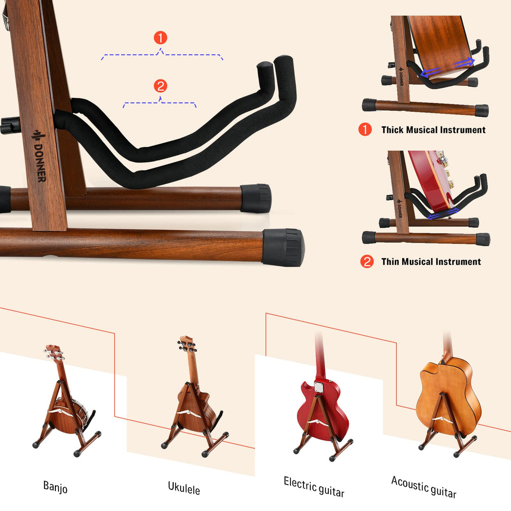 Wooden A Frame Folding Guitar Stand K314