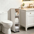 Narrow 3 Tier Bathroom Storage Cabinet with Wheels Q95094