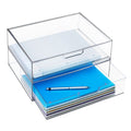 Clear Plastic Stackable Organizer Drawers Set of 2 M5951