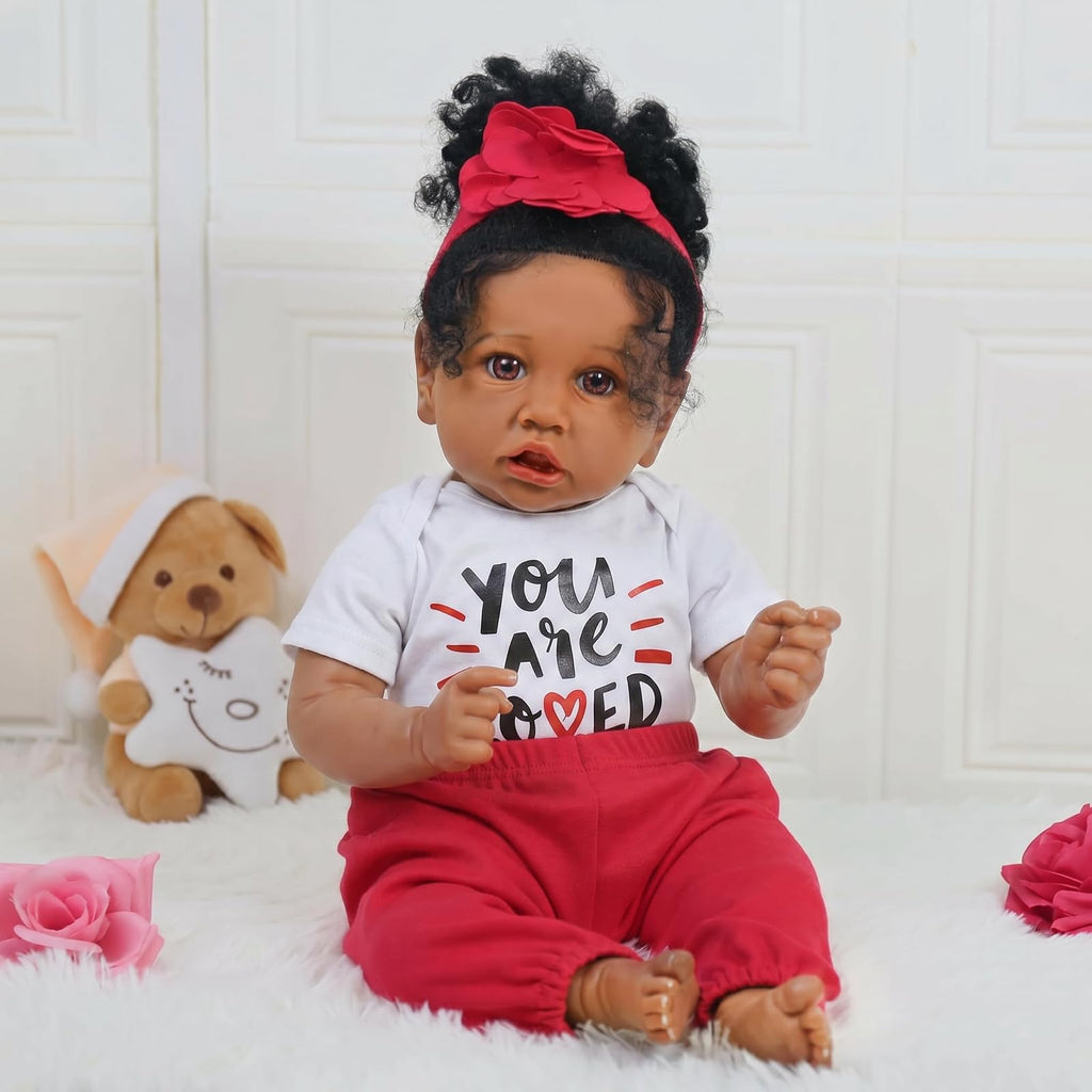 20-Inch African American Reborn Baby Doll M476