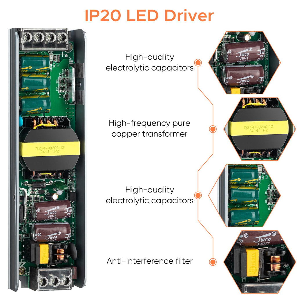 12V 200W LED Power Supply 16.6A F655362