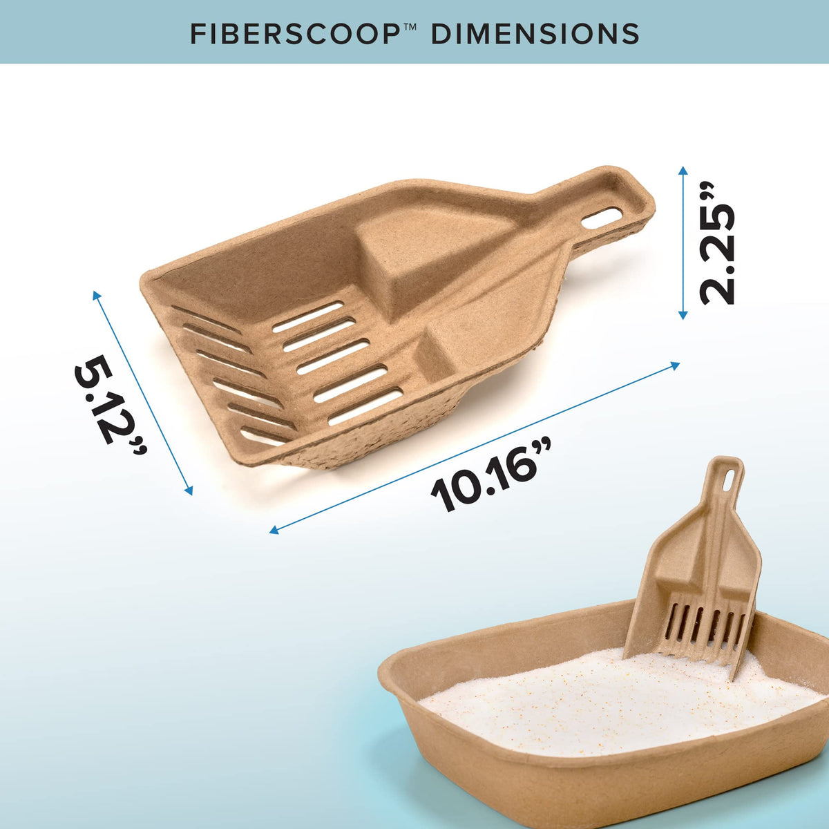 Large Disposable Cat Litter Box + Disposable Litter Scooper K131923