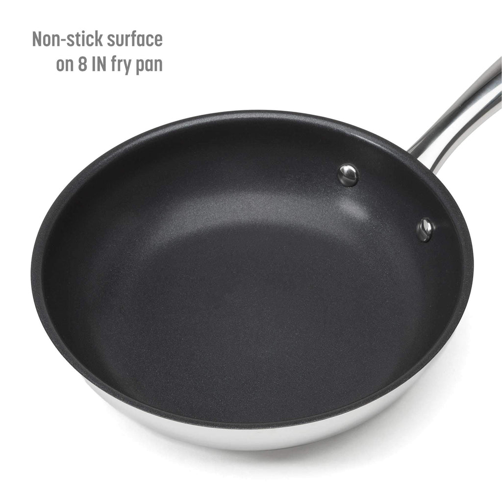 12-Piece Stainless Steel Cookware Set with Non Stick Frying Pan S4397