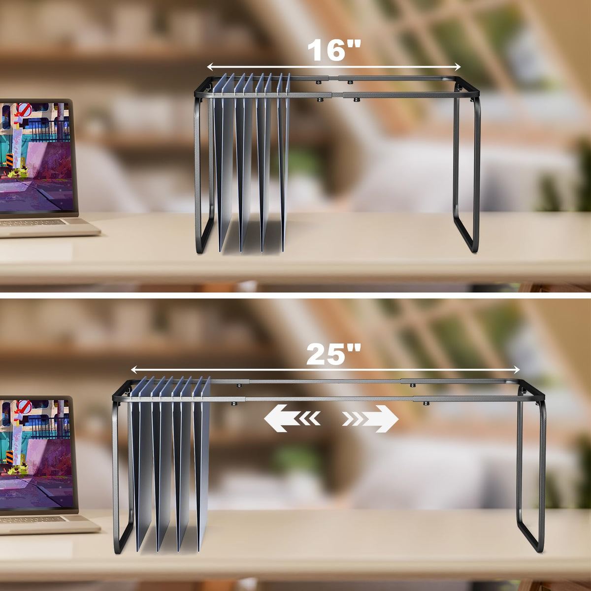 2 Set Adjustable Hanging File Folder Frame T94325