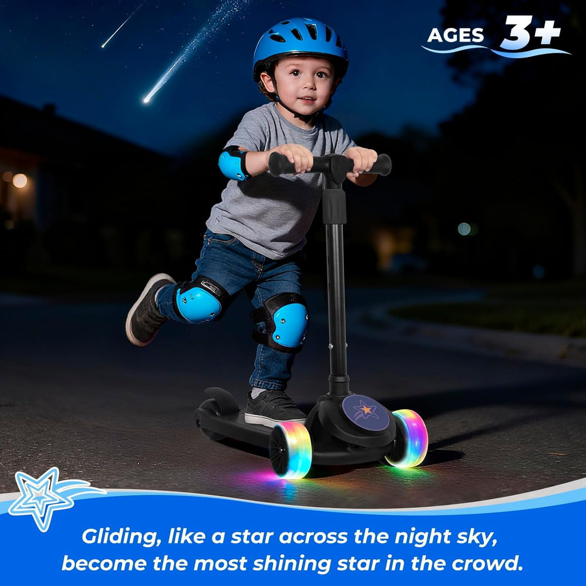 3 Wheel Kids Scooter with Light Up Wheels N10216