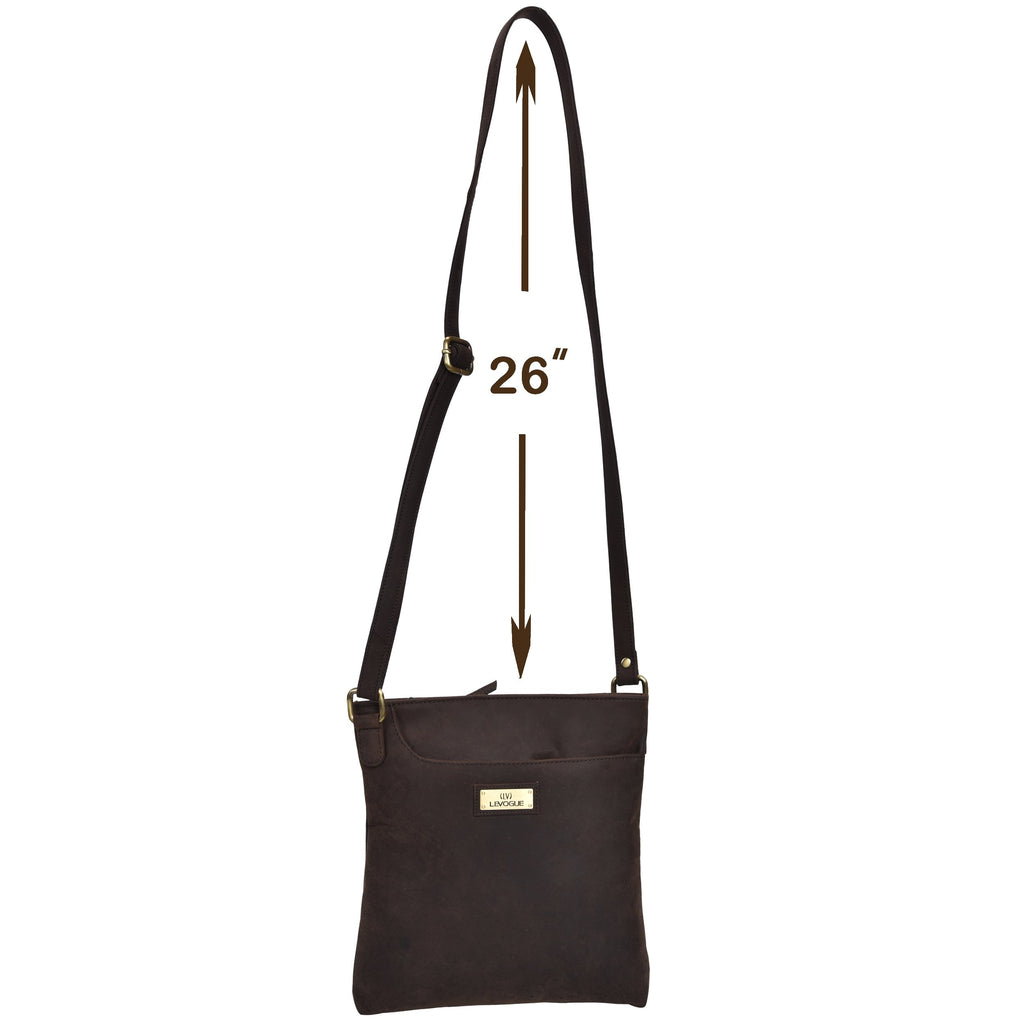 Genuine Leather Women's Crossbody Bag with Adjustable Strap S173844