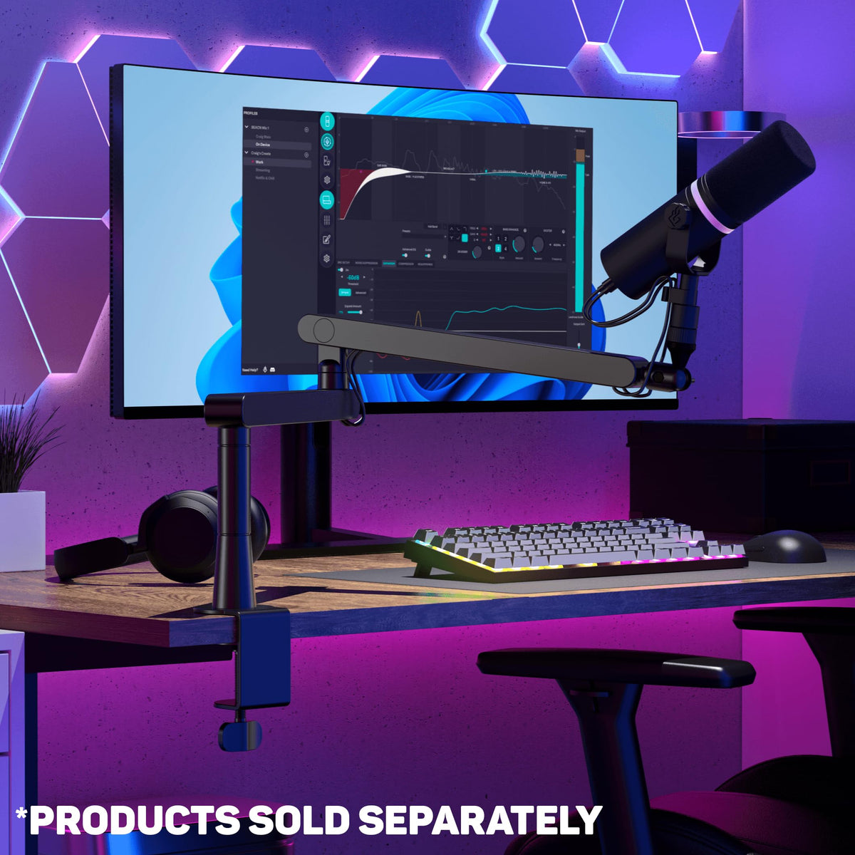 USB Mic, Audio Mixer, Mic Stand U766595