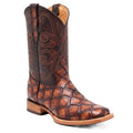 Leather Pirarucu Fish Print Western Boots Y97134